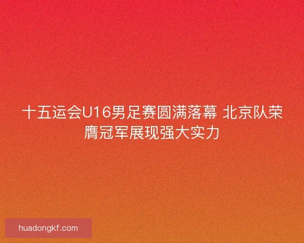 十五运会U16男足赛圆满落幕 北京队荣膺冠军展现强大实力 十五运会U16男足赛圆满落幕 北京队荣膺冠军展现强大实力